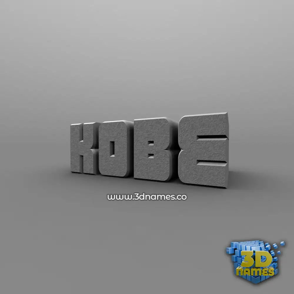 kobe in Solid Grey style - 3D name wallpaper
