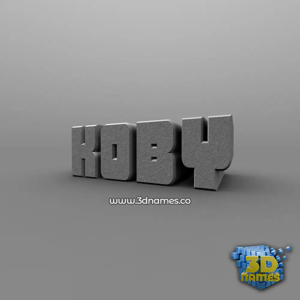 koby in Solid Grey style - 3D name wallpaper