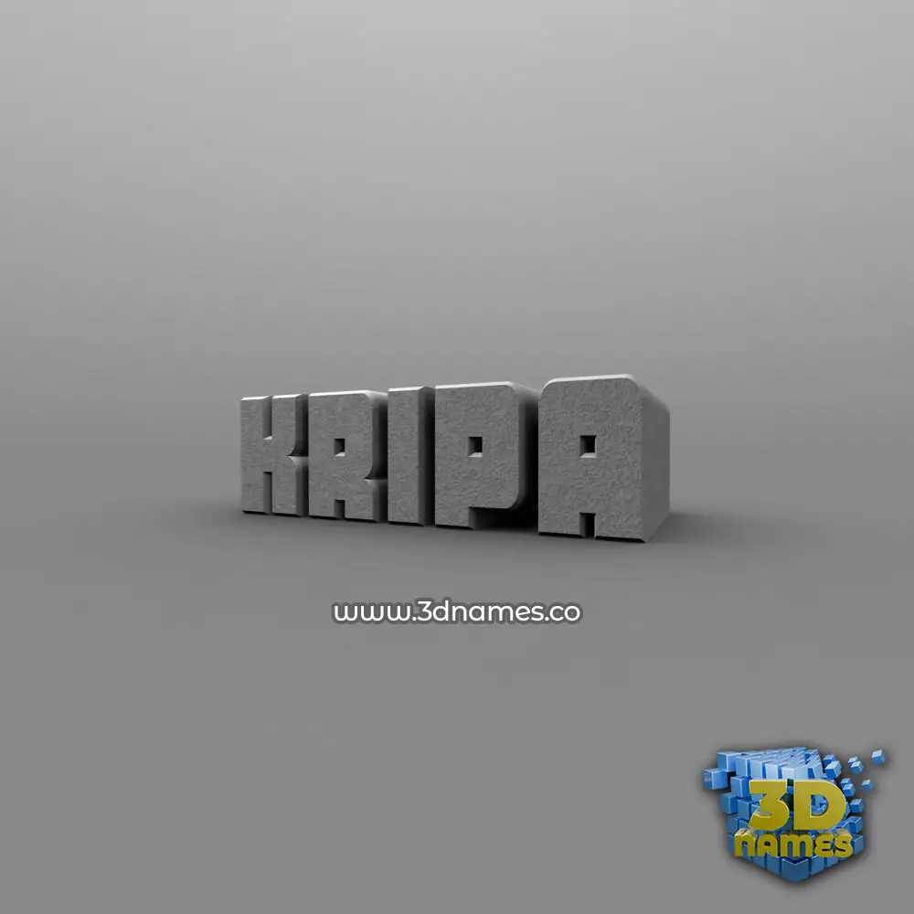 kripa in Solid Grey style - 3D name wallpaper