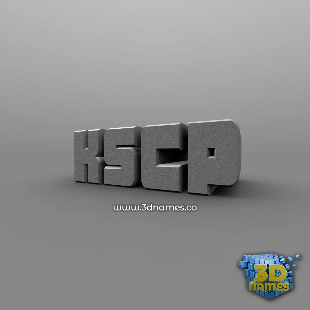 kscp in Solid Grey style - 3D name wallpaper