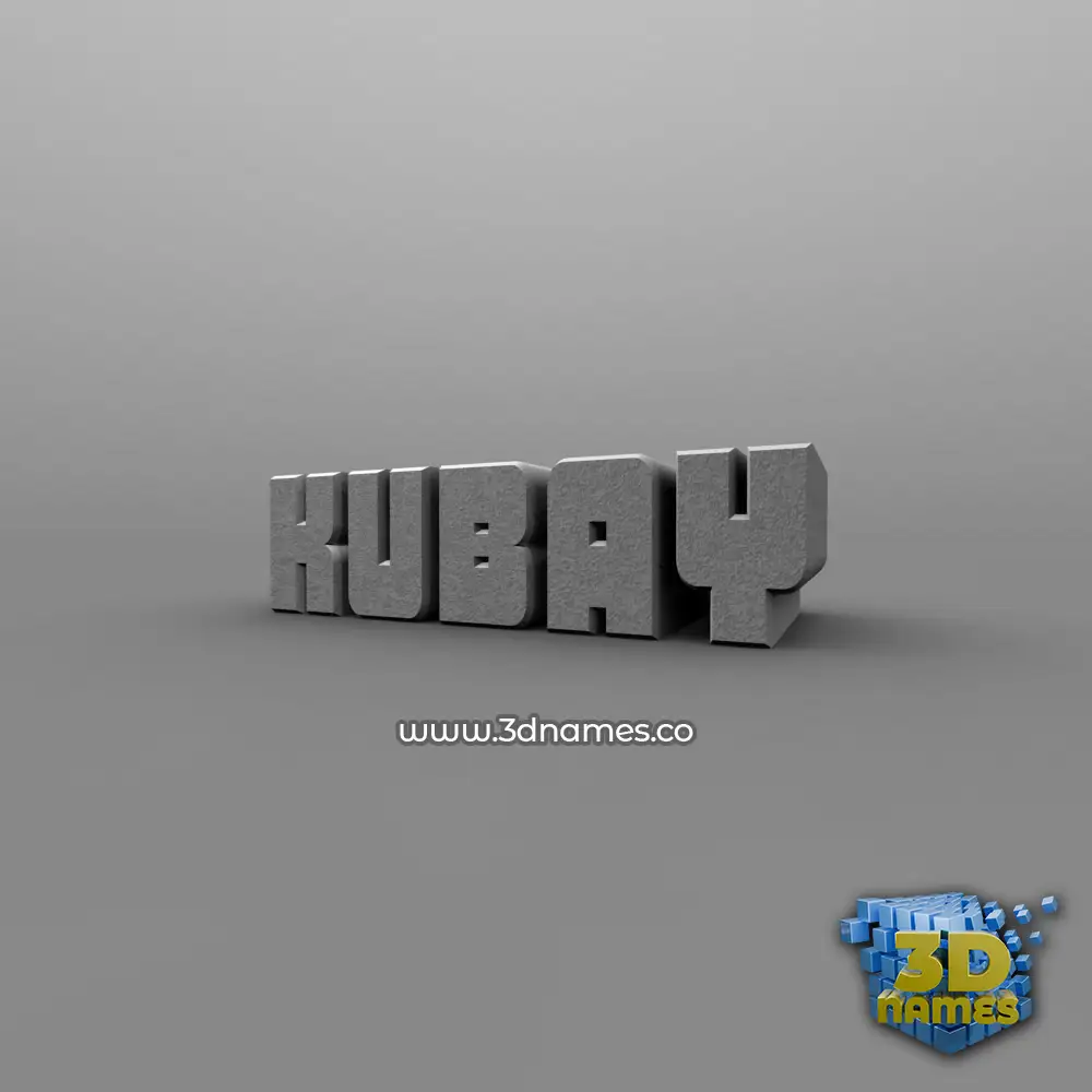 kubay in Solid Grey style - 3D name wallpaper