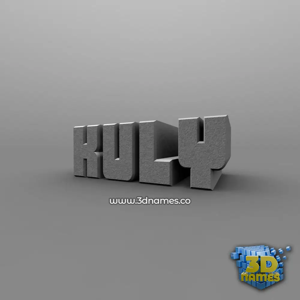 kuly in Solid Grey style - 3D name wallpaper