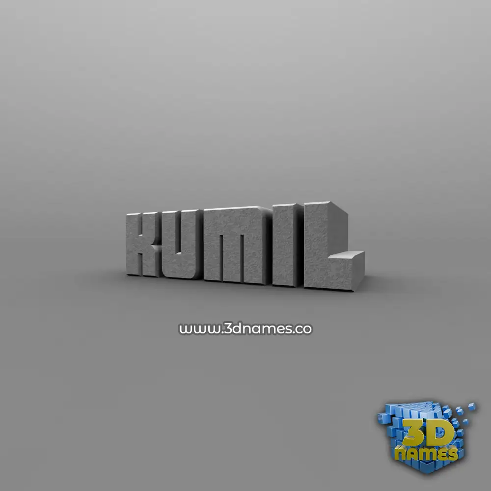 kumil in Solid Grey style - 3D name wallpaper