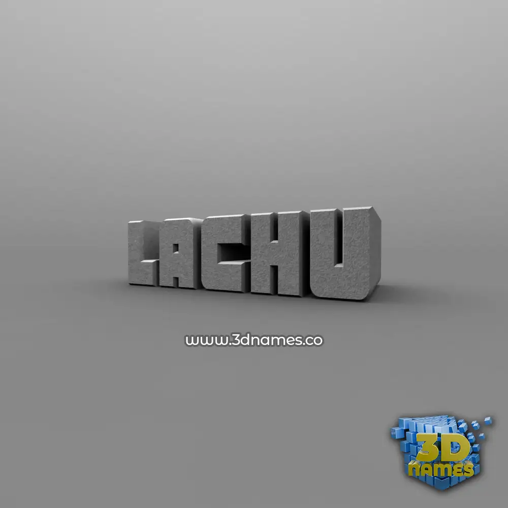 lachu in Solid Grey style - 3D name wallpaper