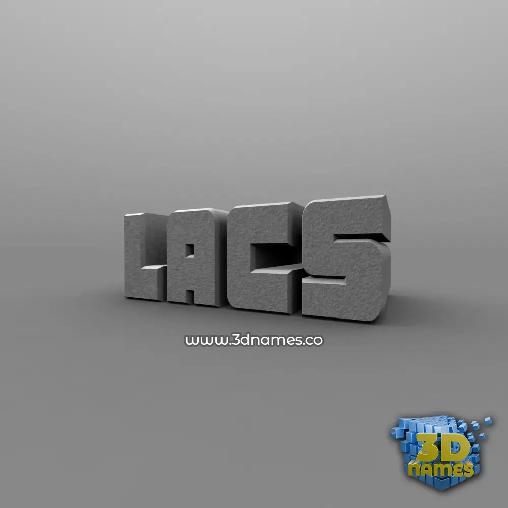 lacs in Solid Grey style - 3D name wallpaper