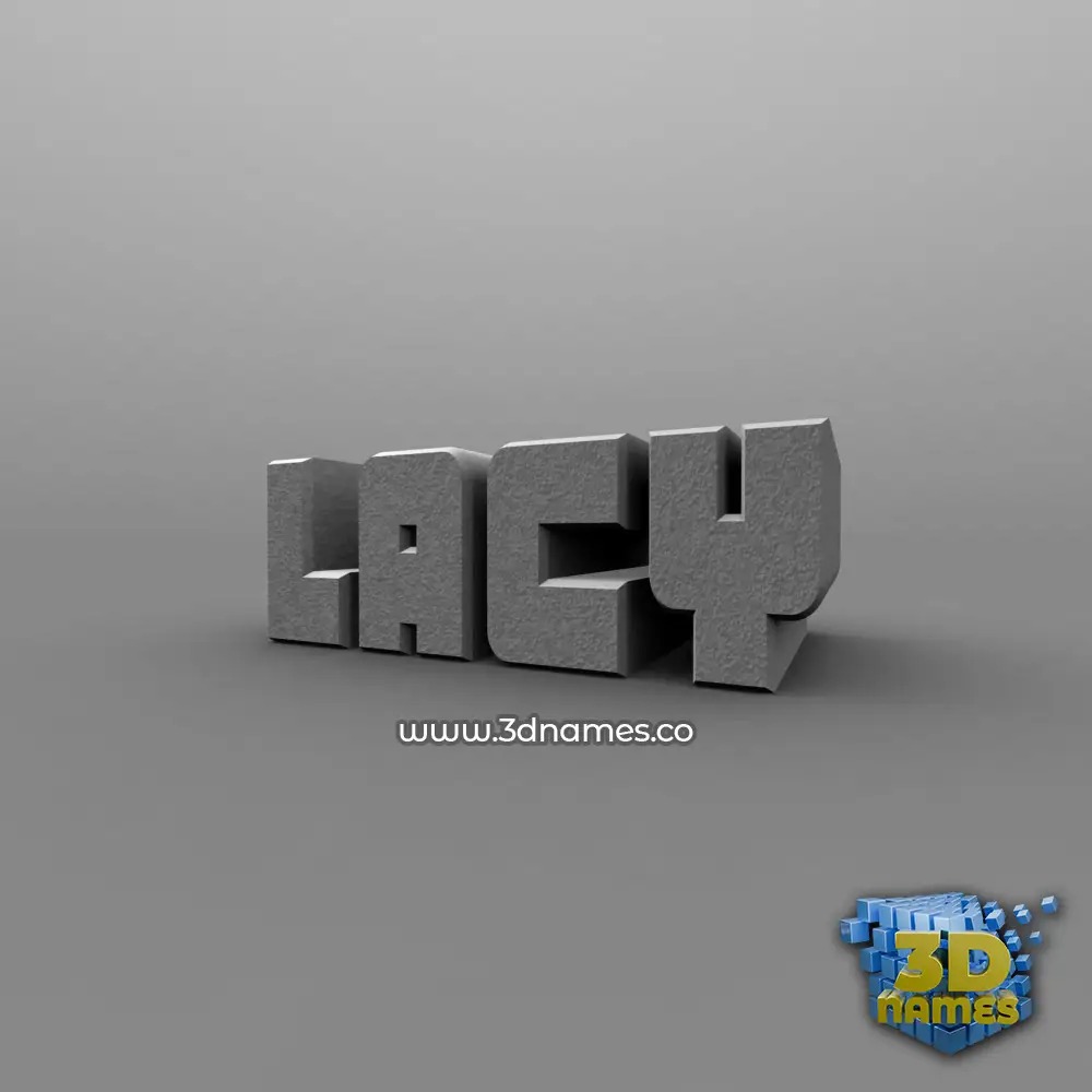 lacy in Solid Grey style - 3D name wallpaper