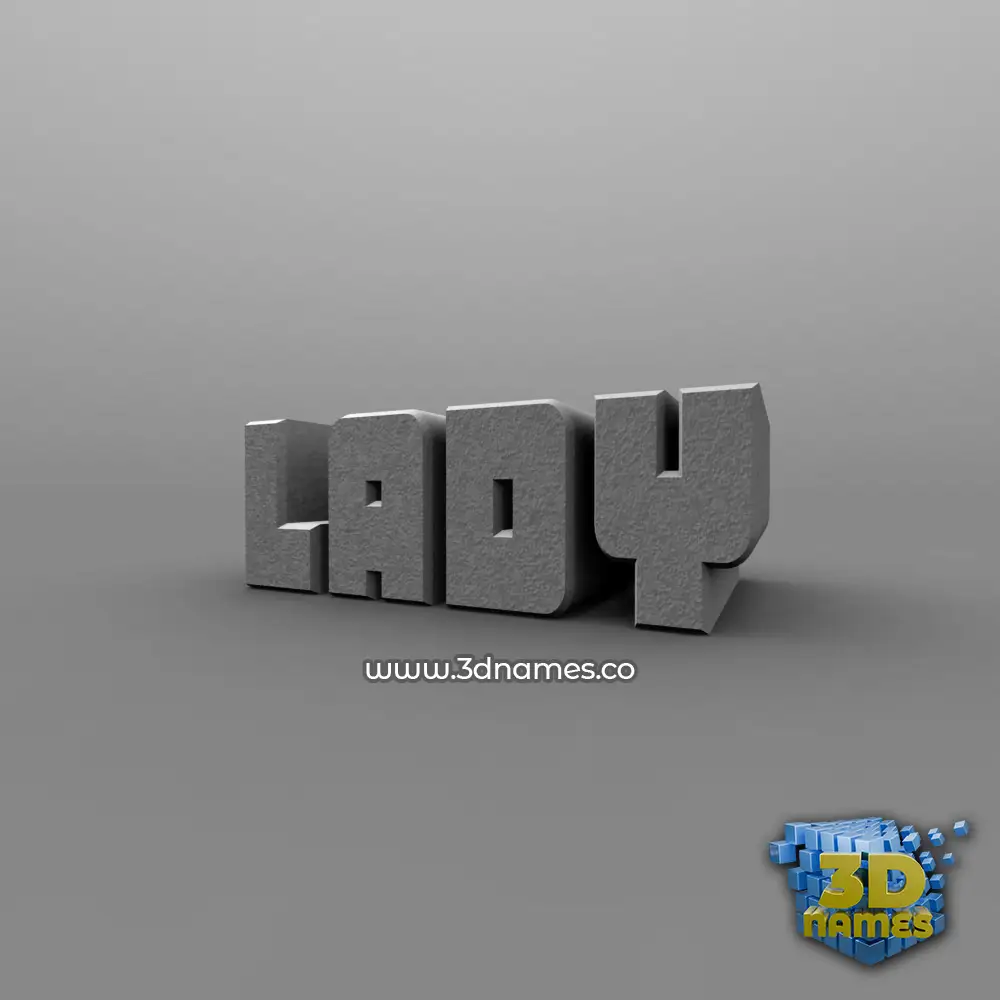 lady in Solid Grey style - 3D name wallpaper
