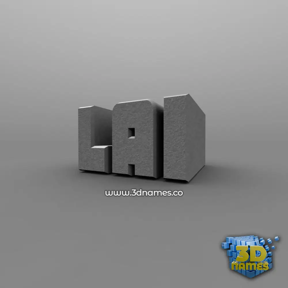 lai in Solid Grey style - 3D name wallpaper