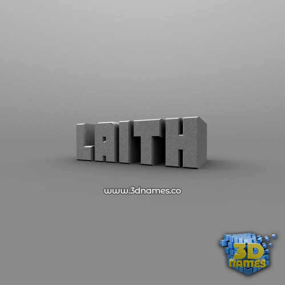 laith in Solid Grey style - 3D name wallpaper