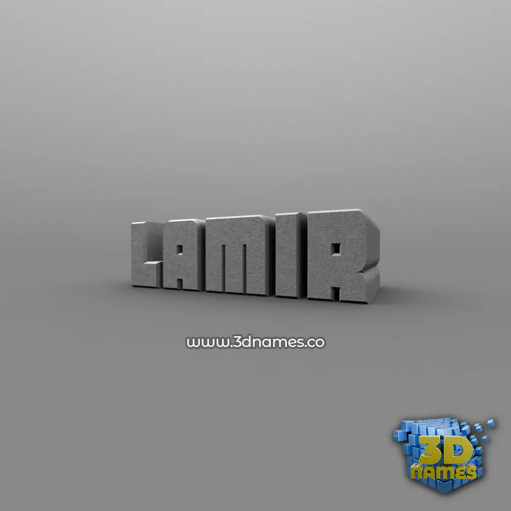 lamir in Solid Grey style - 3D name wallpaper