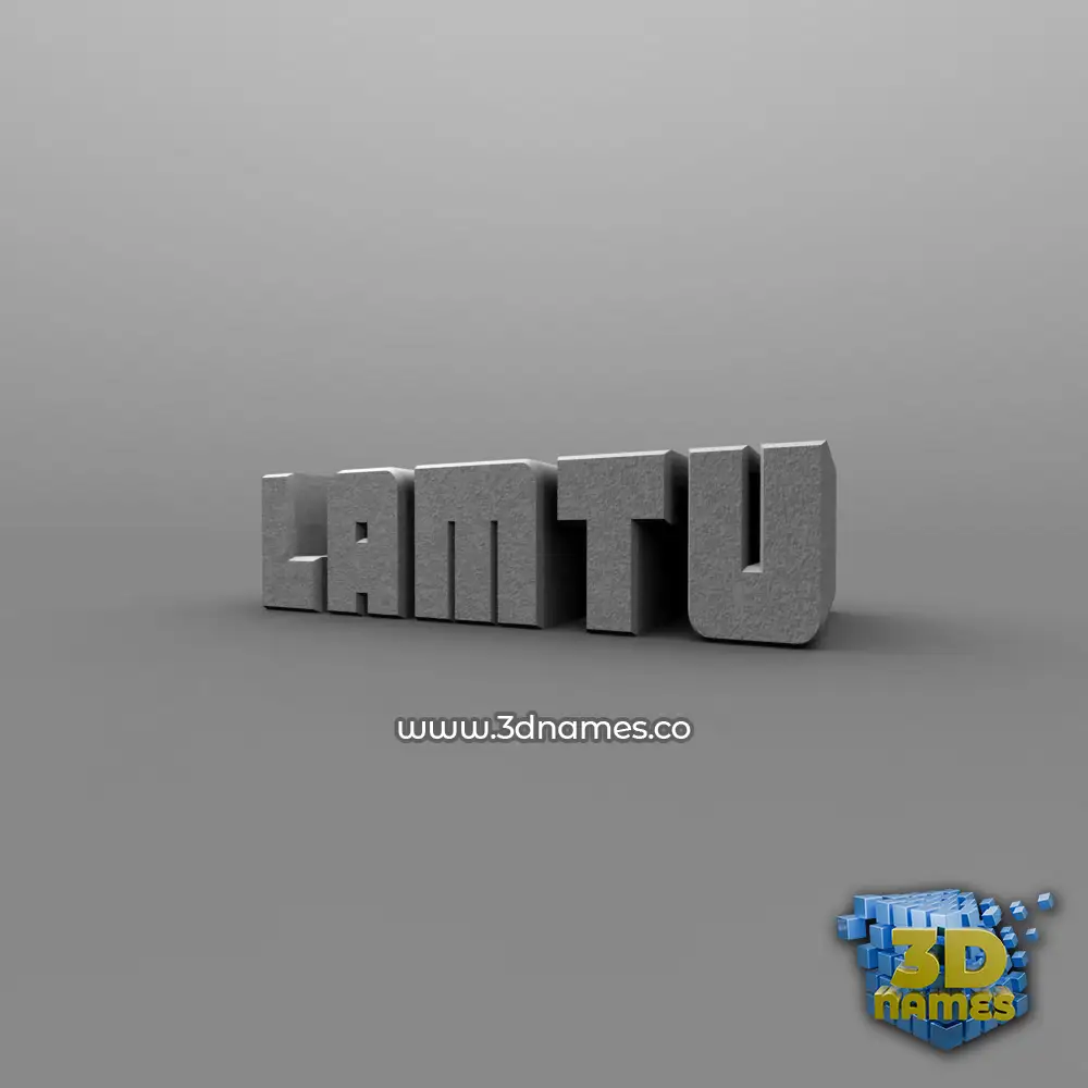 lamtu in Solid Grey style - 3D name wallpaper