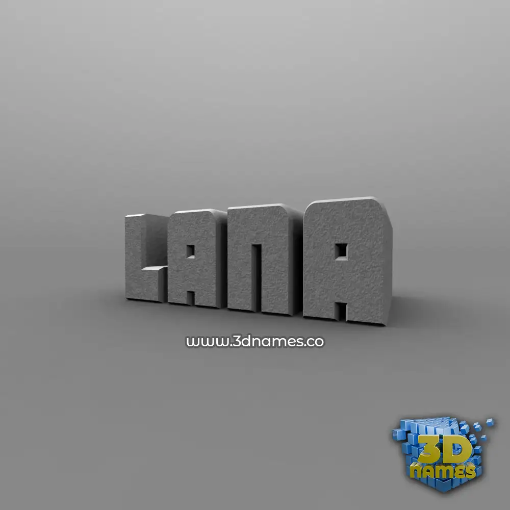 lana in Solid Grey style - 3D name wallpaper