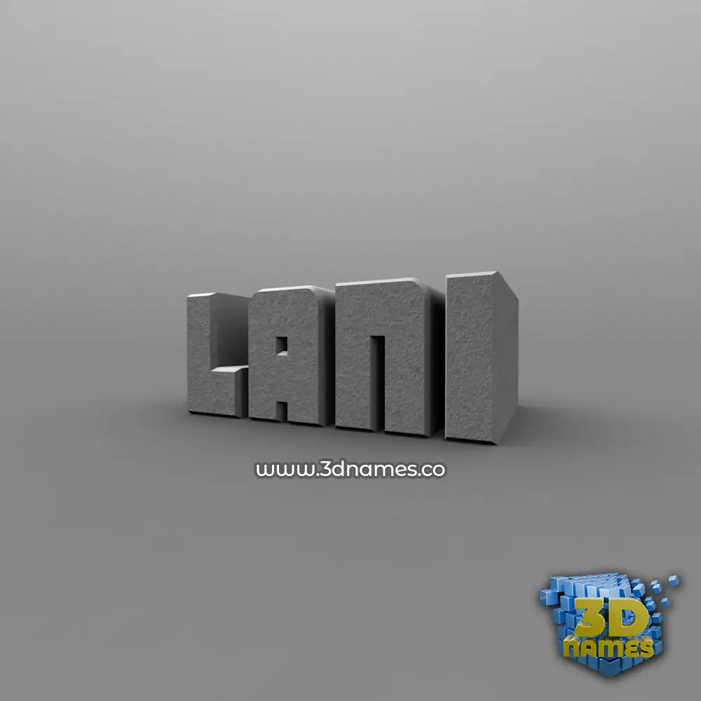 lani in Solid Grey style - 3D name wallpaper