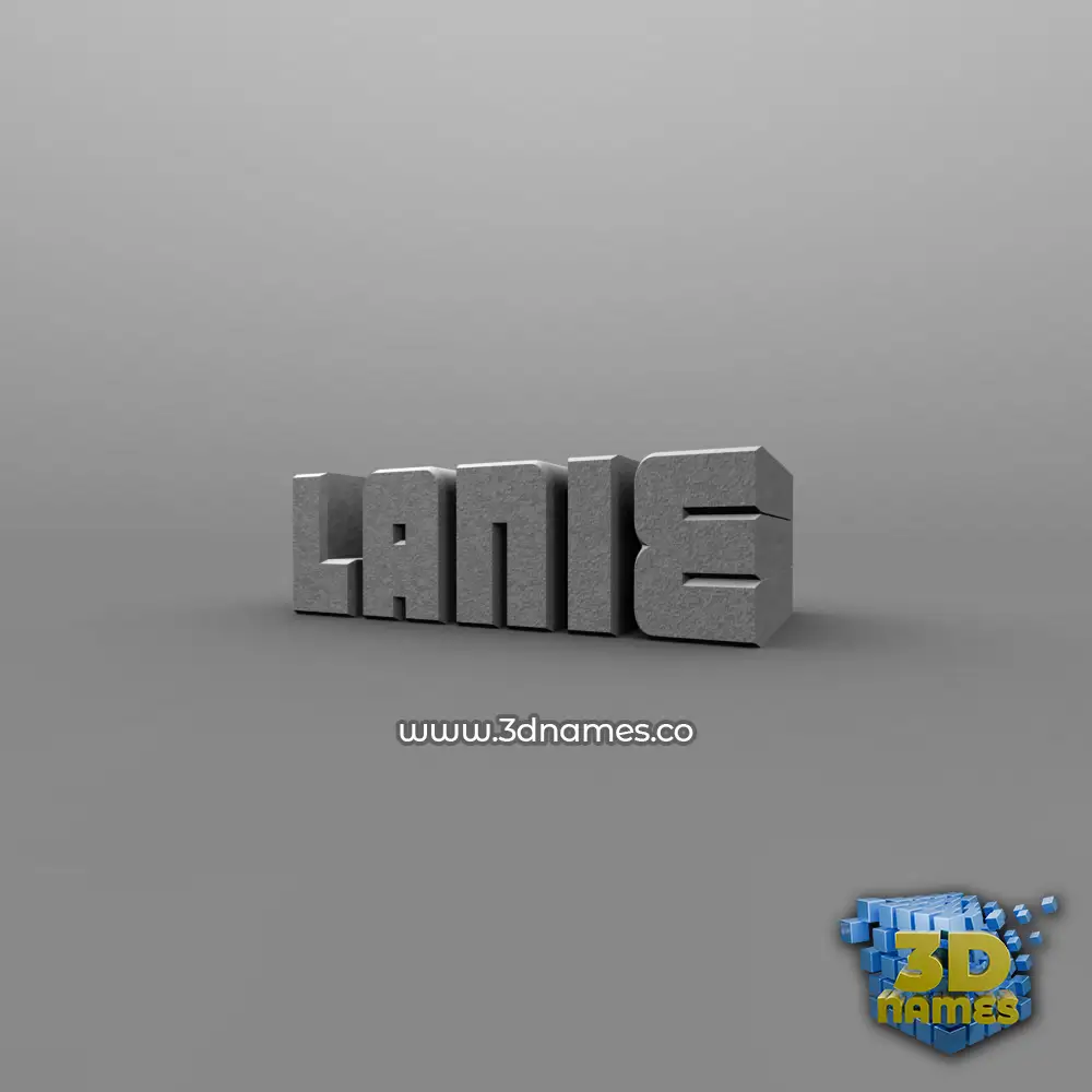 lanie in Solid Grey style - 3D name wallpaper