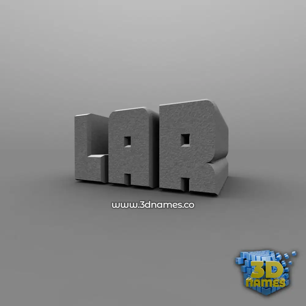 lar in Solid Grey style - 3D name wallpaper