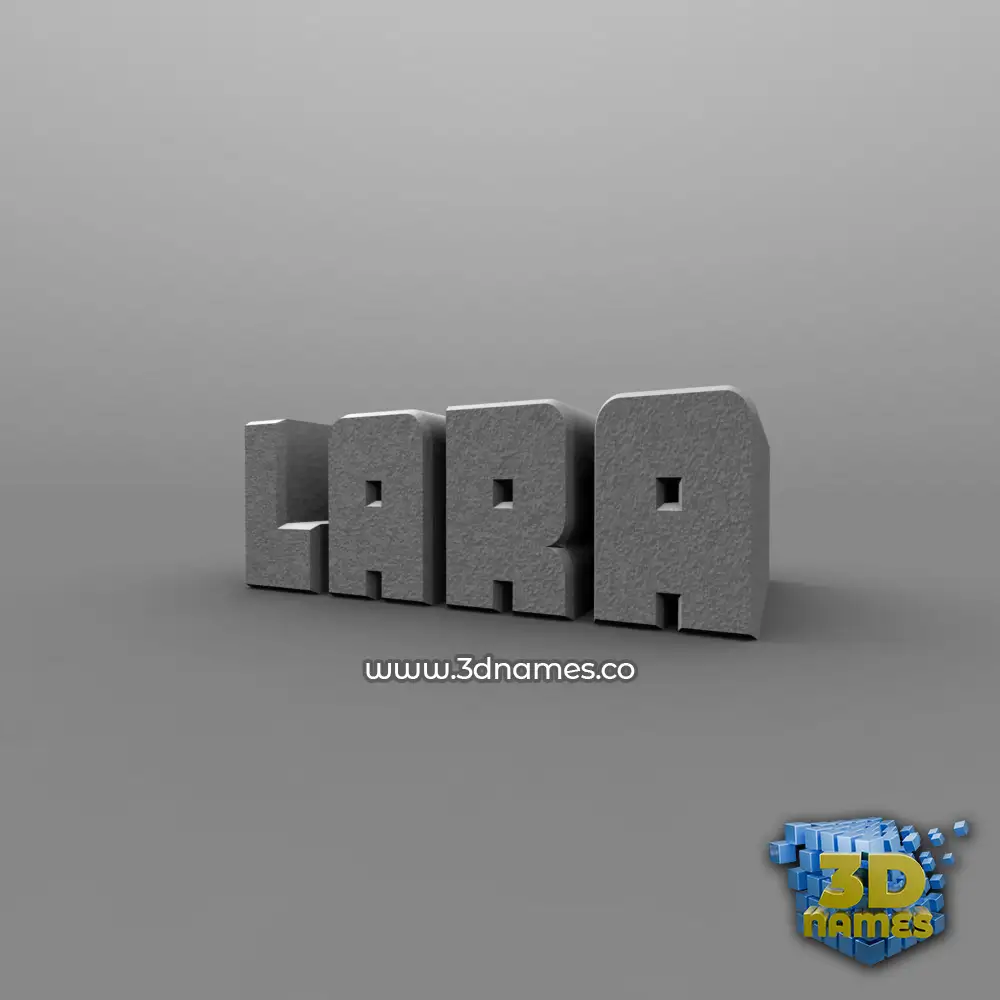 lara in Solid Grey style - 3D name wallpaper