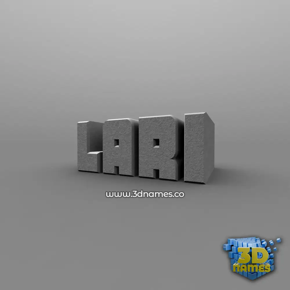lari in Solid Grey style - 3D name wallpaper