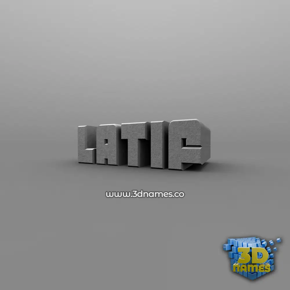 latif in Solid Grey style - 3D name wallpaper