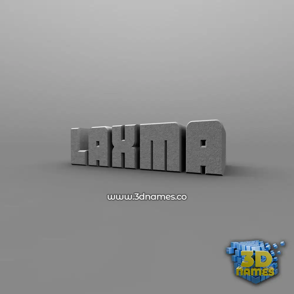 laxma in Solid Grey style - 3D name wallpaper