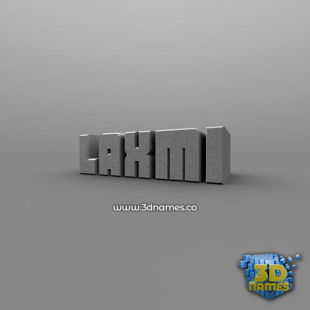laxmi in Solid Grey style - 3D name wallpaper