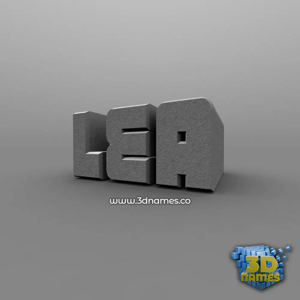 lea in Solid Grey style - 3D name wallpaper