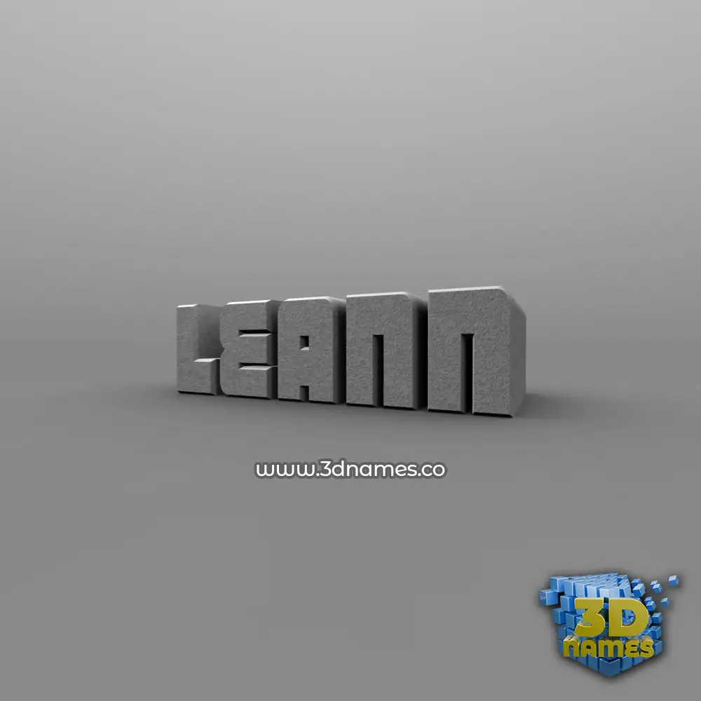 leann in Solid Grey style - 3D name wallpaper