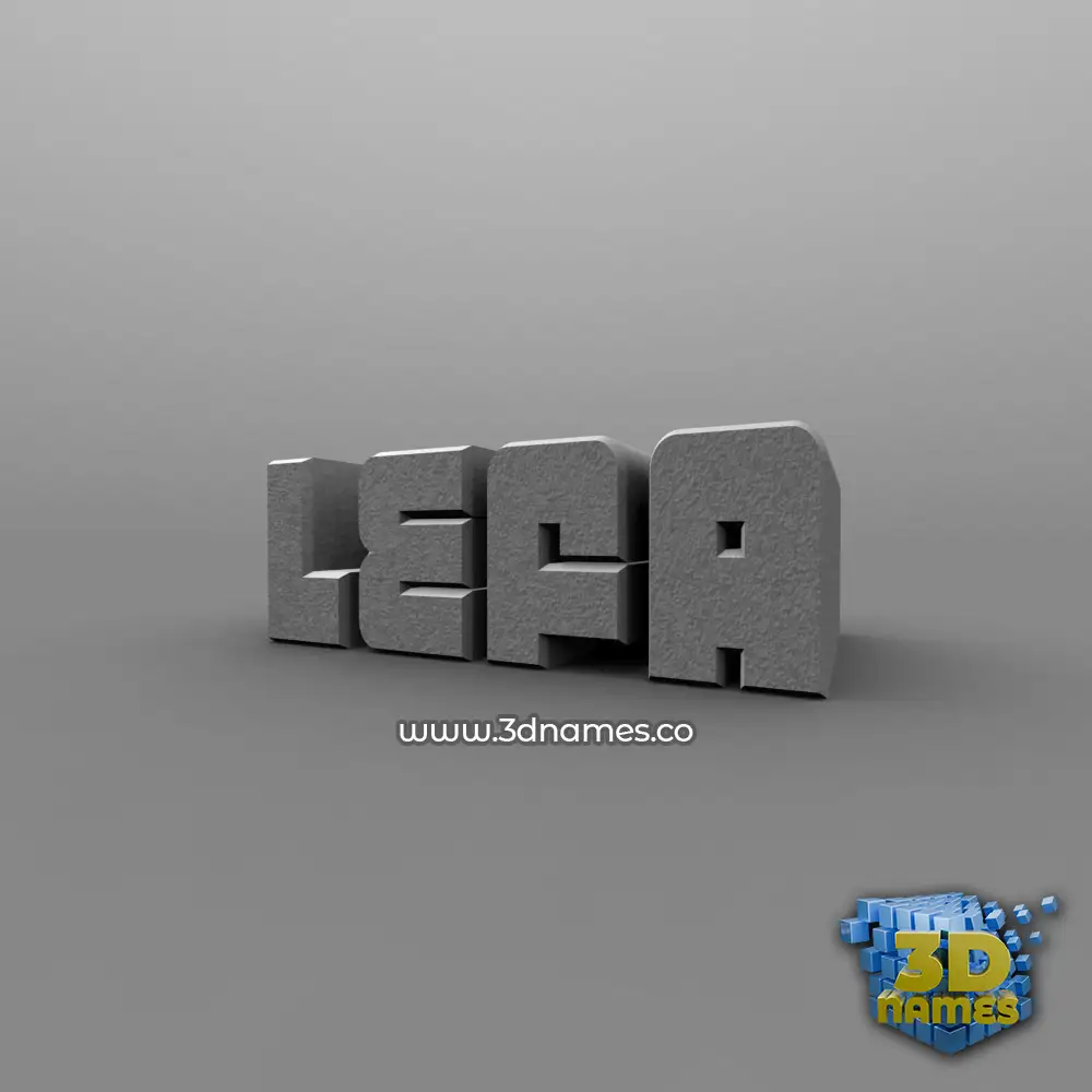 lefa in Solid Grey style - 3D name wallpaper