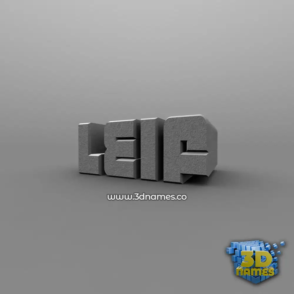 leif in Solid Grey style - 3D name wallpaper