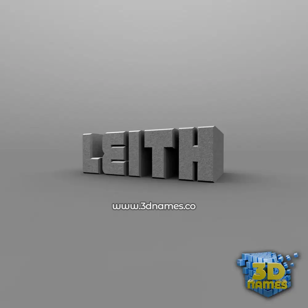 leith in Solid Grey style - 3D name wallpaper