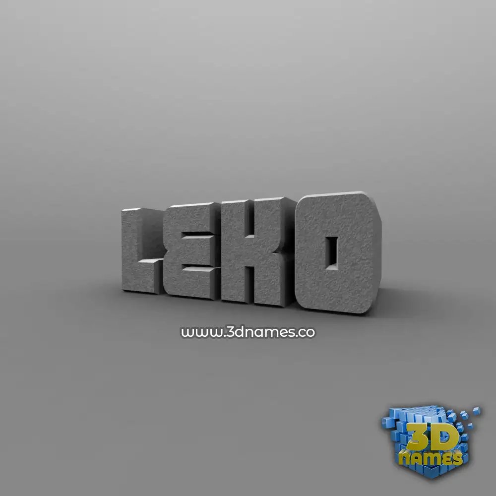 leko in Solid Grey style - 3D name wallpaper