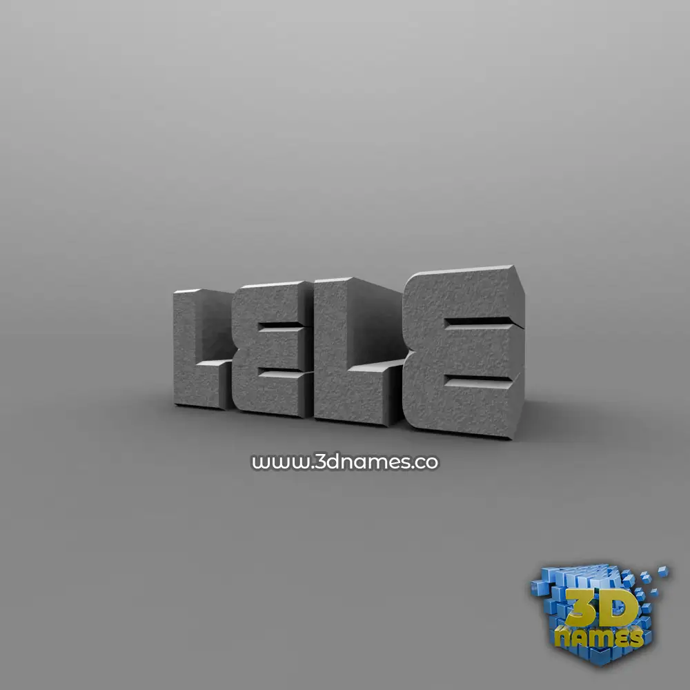 lele in Solid Grey style - 3D name wallpaper