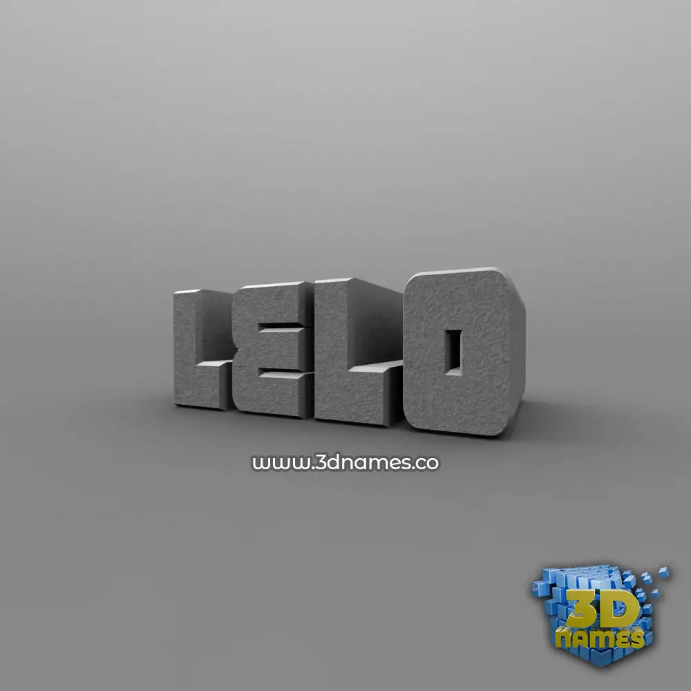 lelo in Solid Grey style - 3D name wallpaper