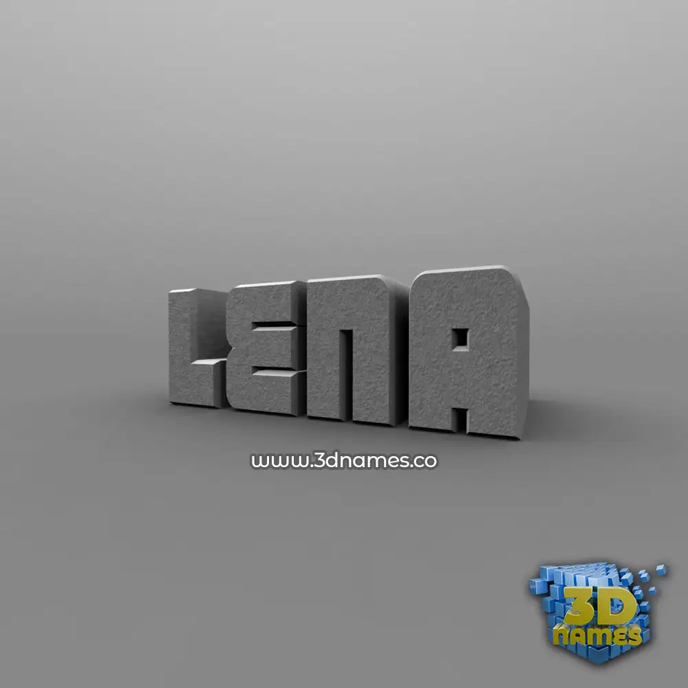 lena in Solid Grey style - 3D name wallpaper