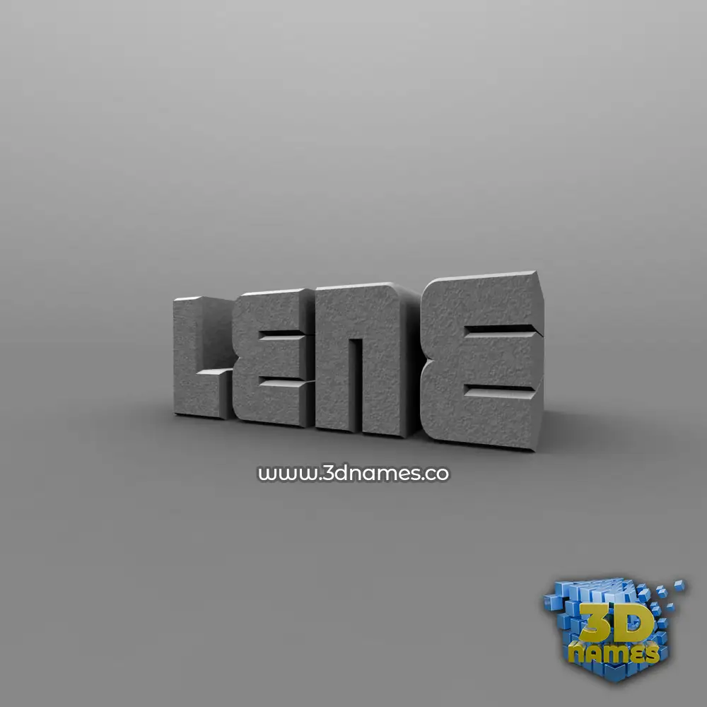 lene in Solid Grey style - 3D name wallpaper