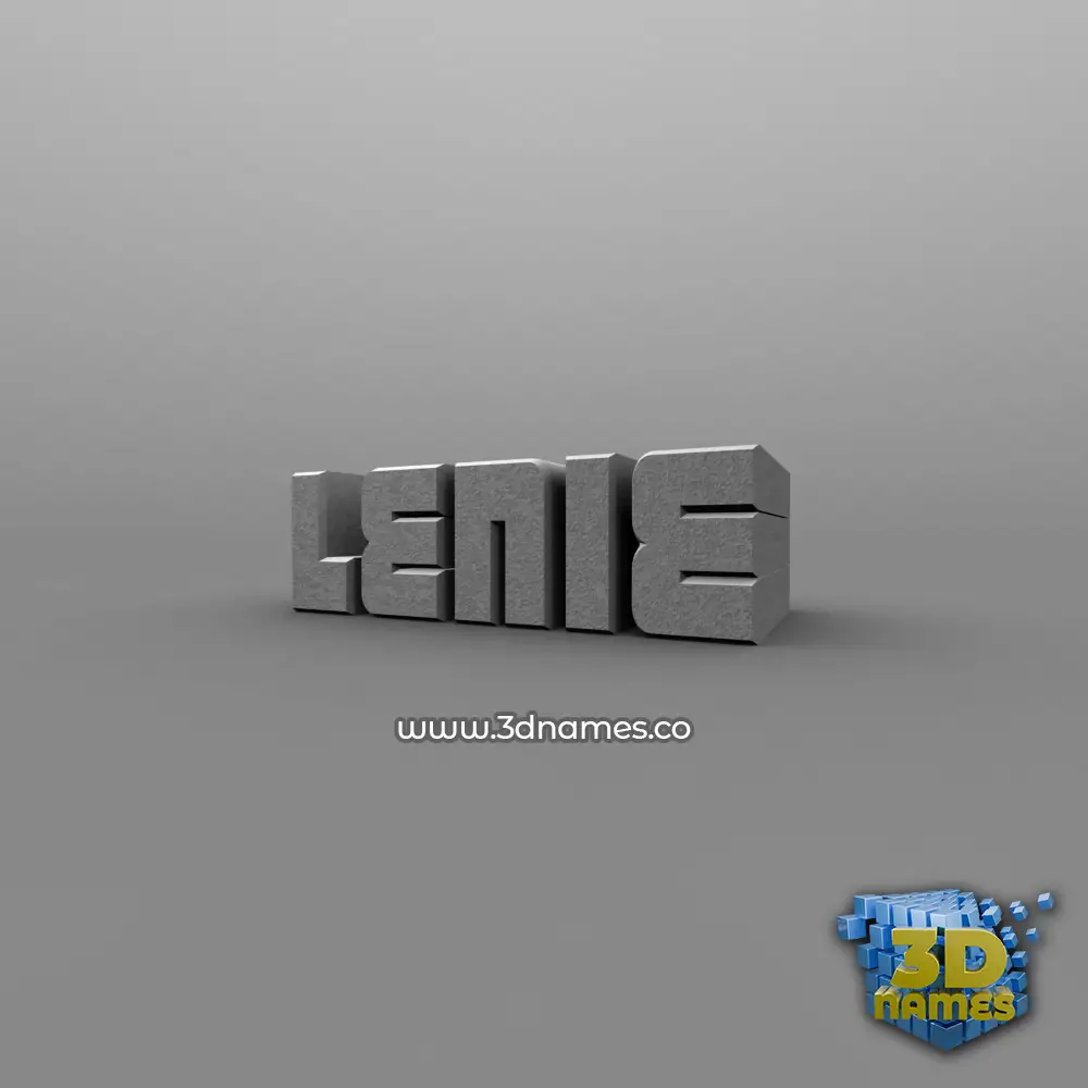 lenie in Solid Grey style - 3D name wallpaper