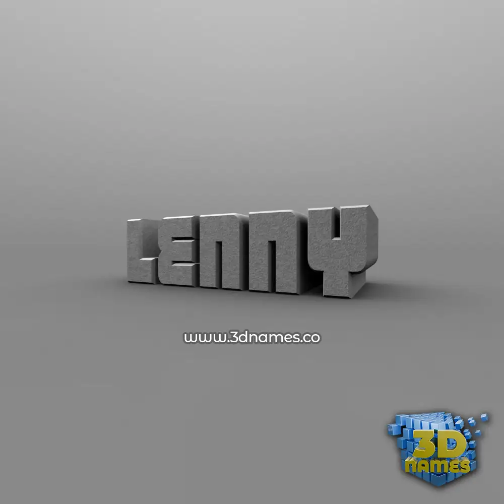 lenny in Solid Grey style - 3D name wallpaper