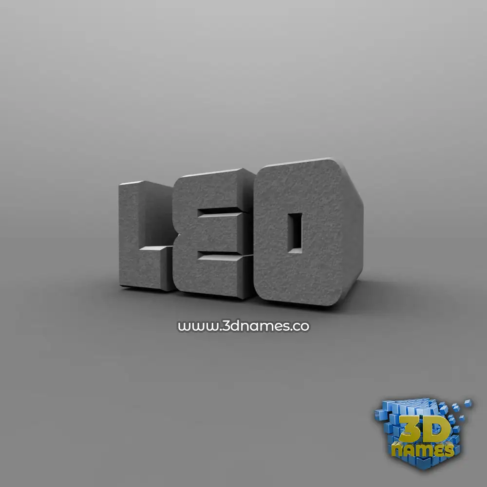 leo in Solid Grey style - 3D name wallpaper
