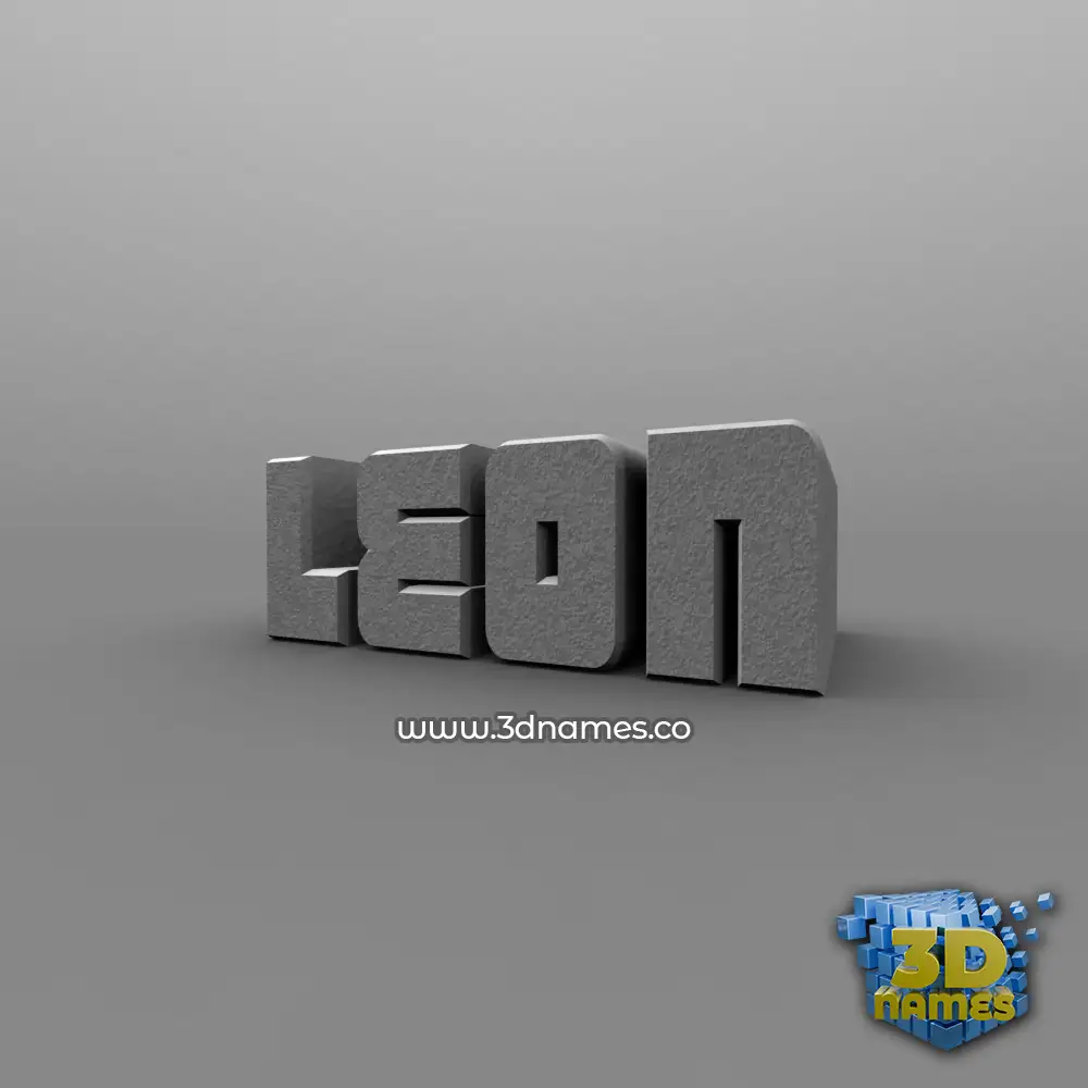 leon in Solid Grey style - 3D name wallpaper