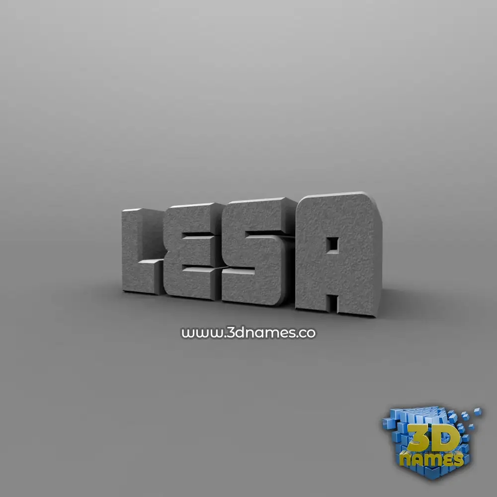 lesa in Solid Grey style - 3D name wallpaper