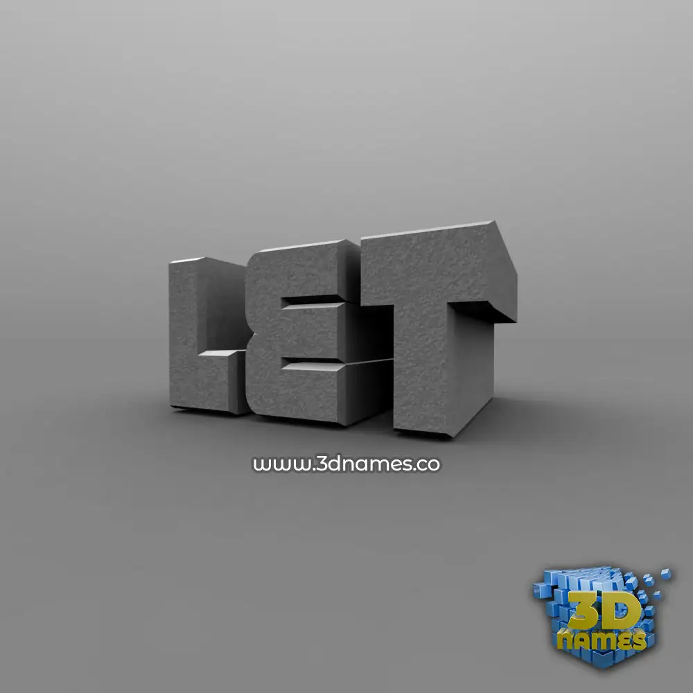 let in Solid Grey style - 3D name wallpaper