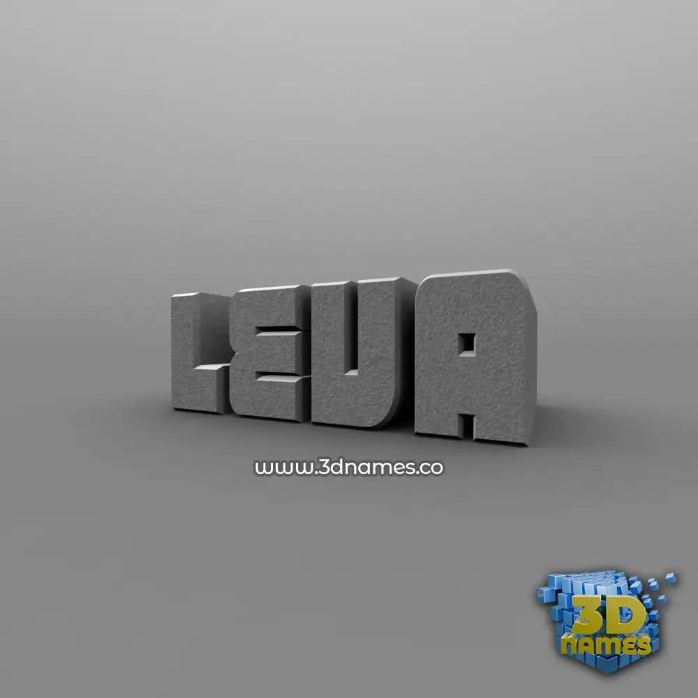 leva in Solid Grey style - 3D name wallpaper