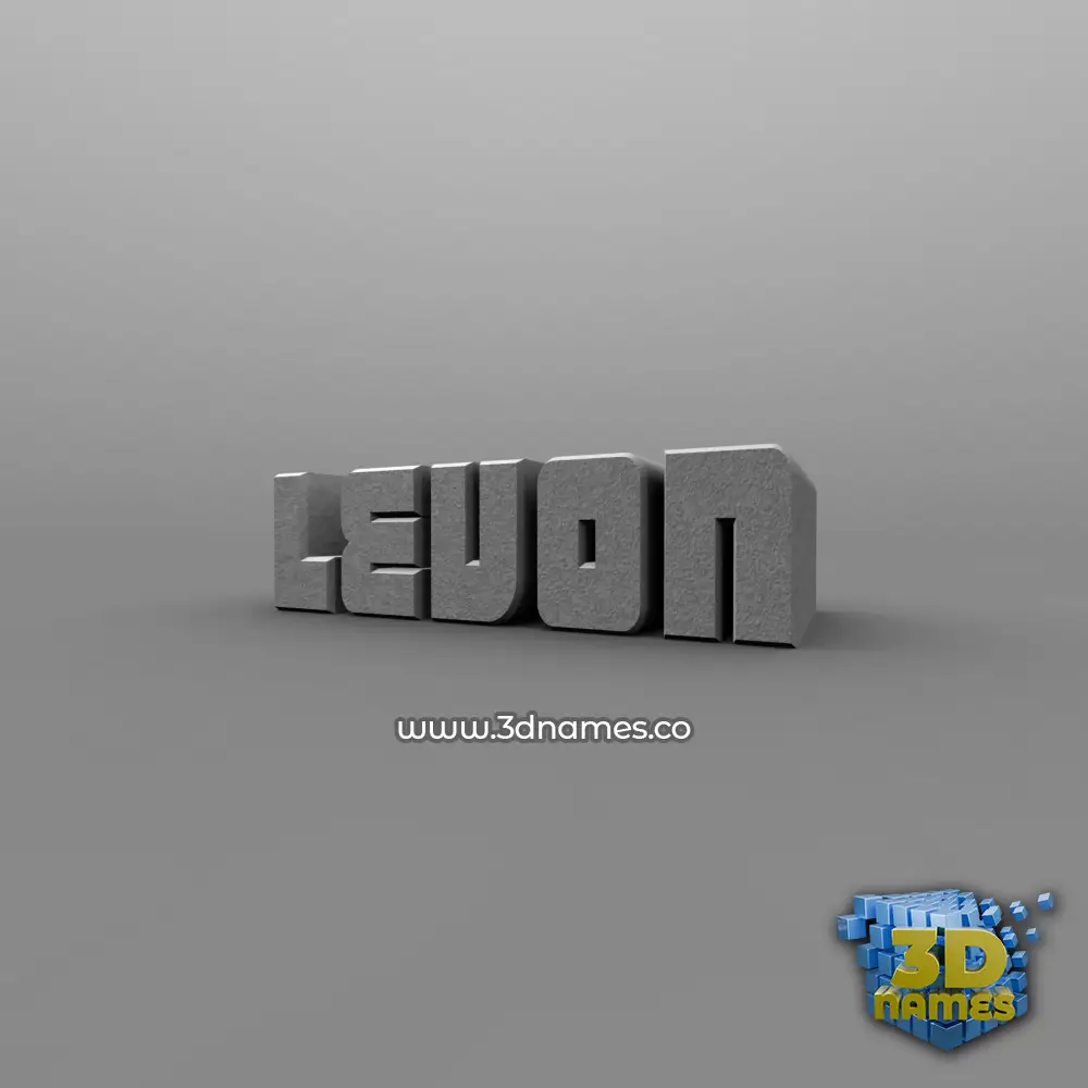 levon in Solid Grey style - 3D name wallpaper
