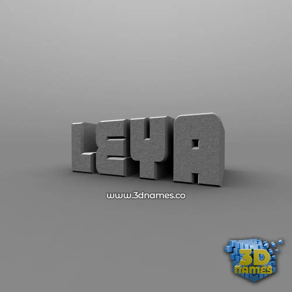 leya in Solid Grey style - 3D name wallpaper