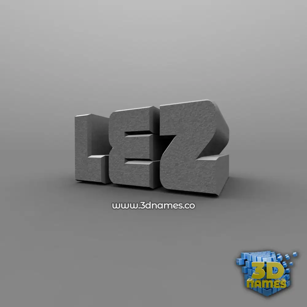 lez in Solid Grey style - 3D name wallpaper