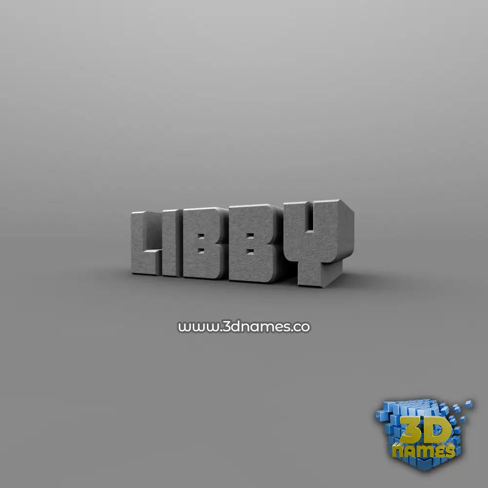 libby in Solid Grey style - 3D name wallpaper