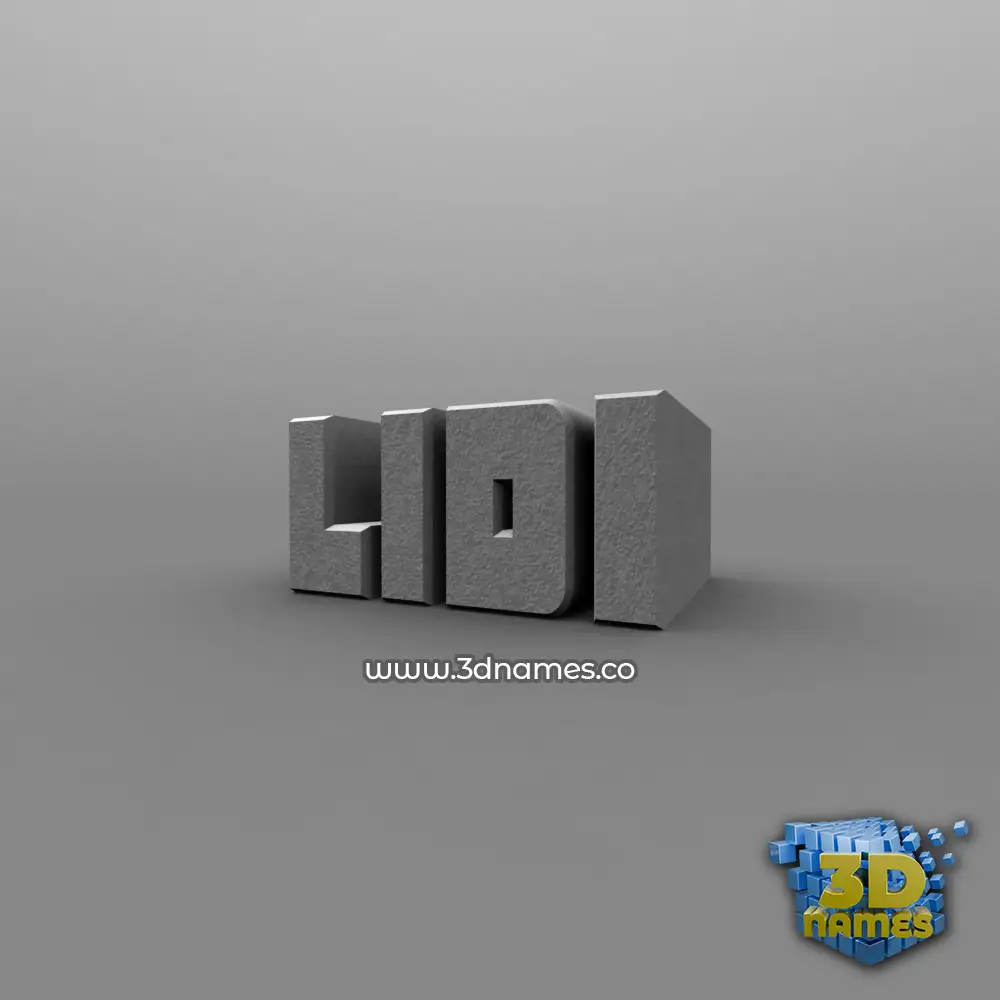 lidi in Solid Grey style - 3D name wallpaper