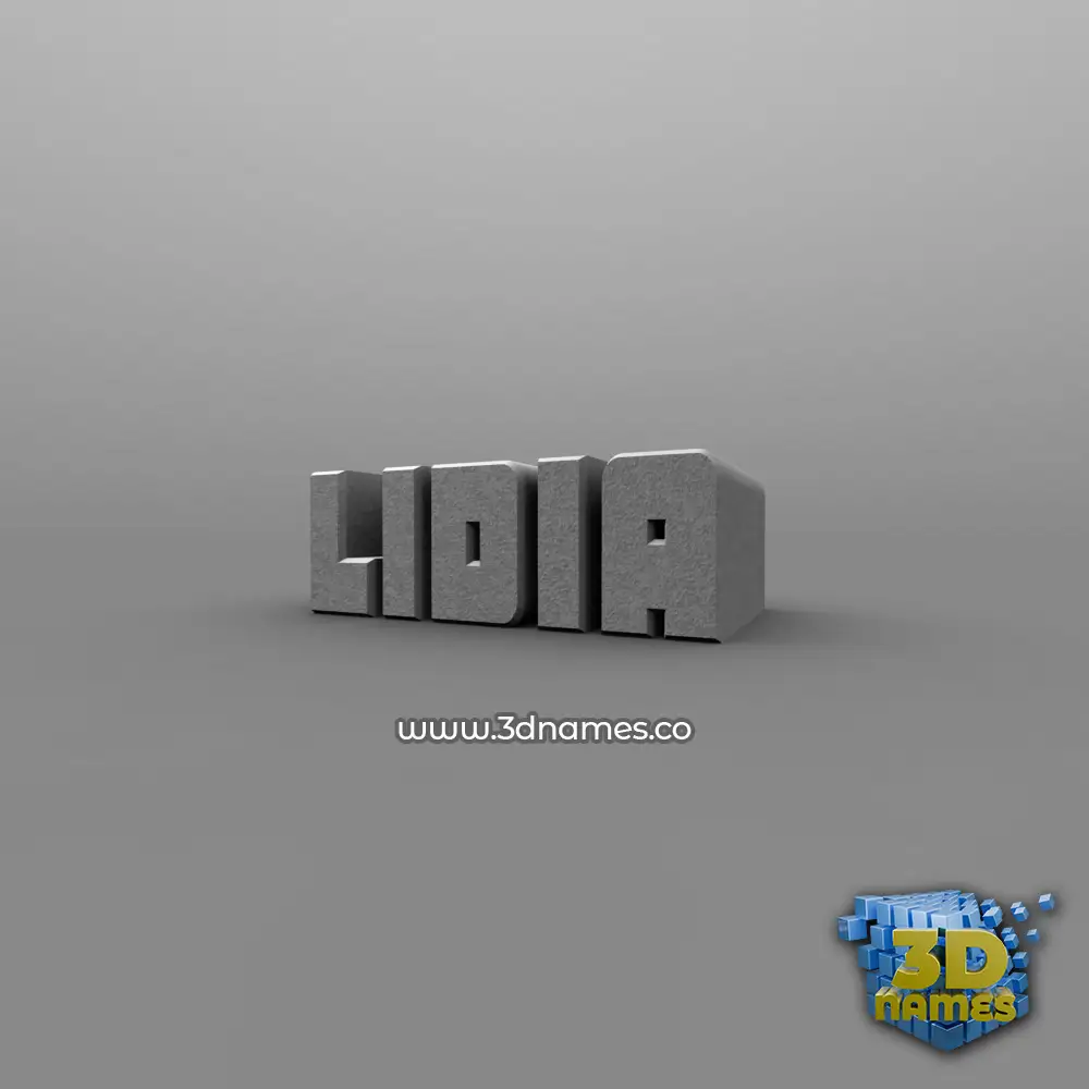 lidia in Solid Grey style - 3D name wallpaper