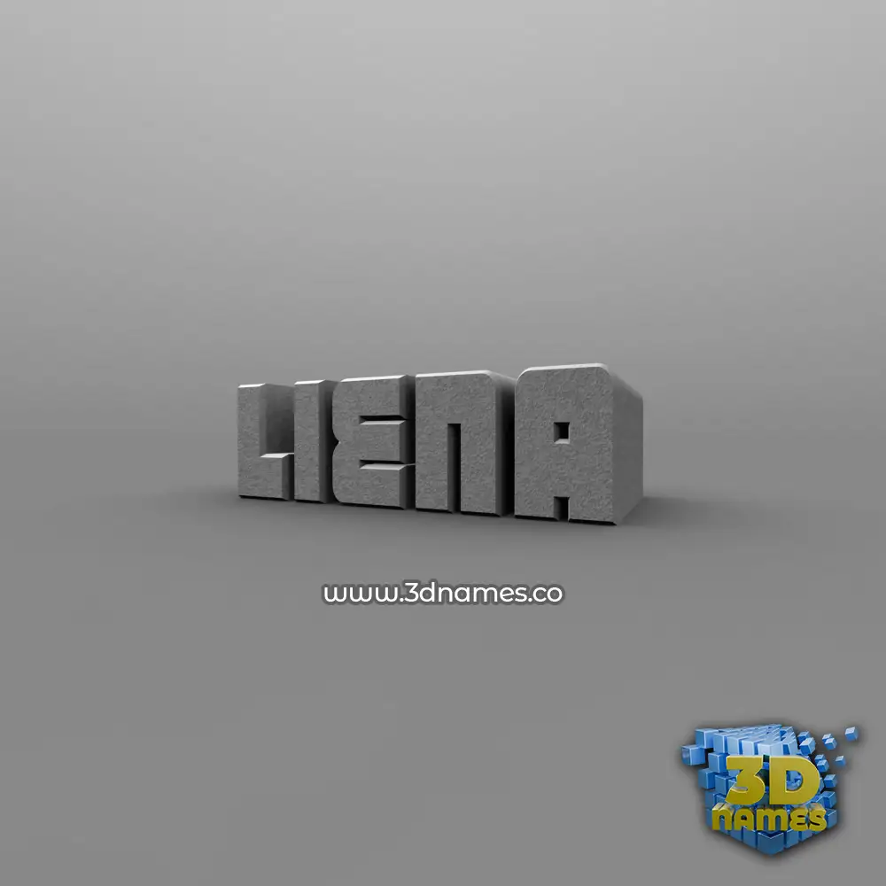 liena in Solid Grey style - 3D name wallpaper