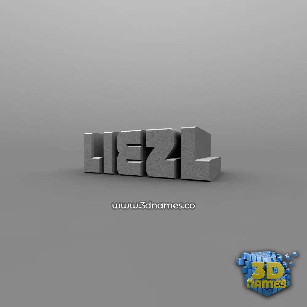 liezl in Solid Grey style - 3D name wallpaper