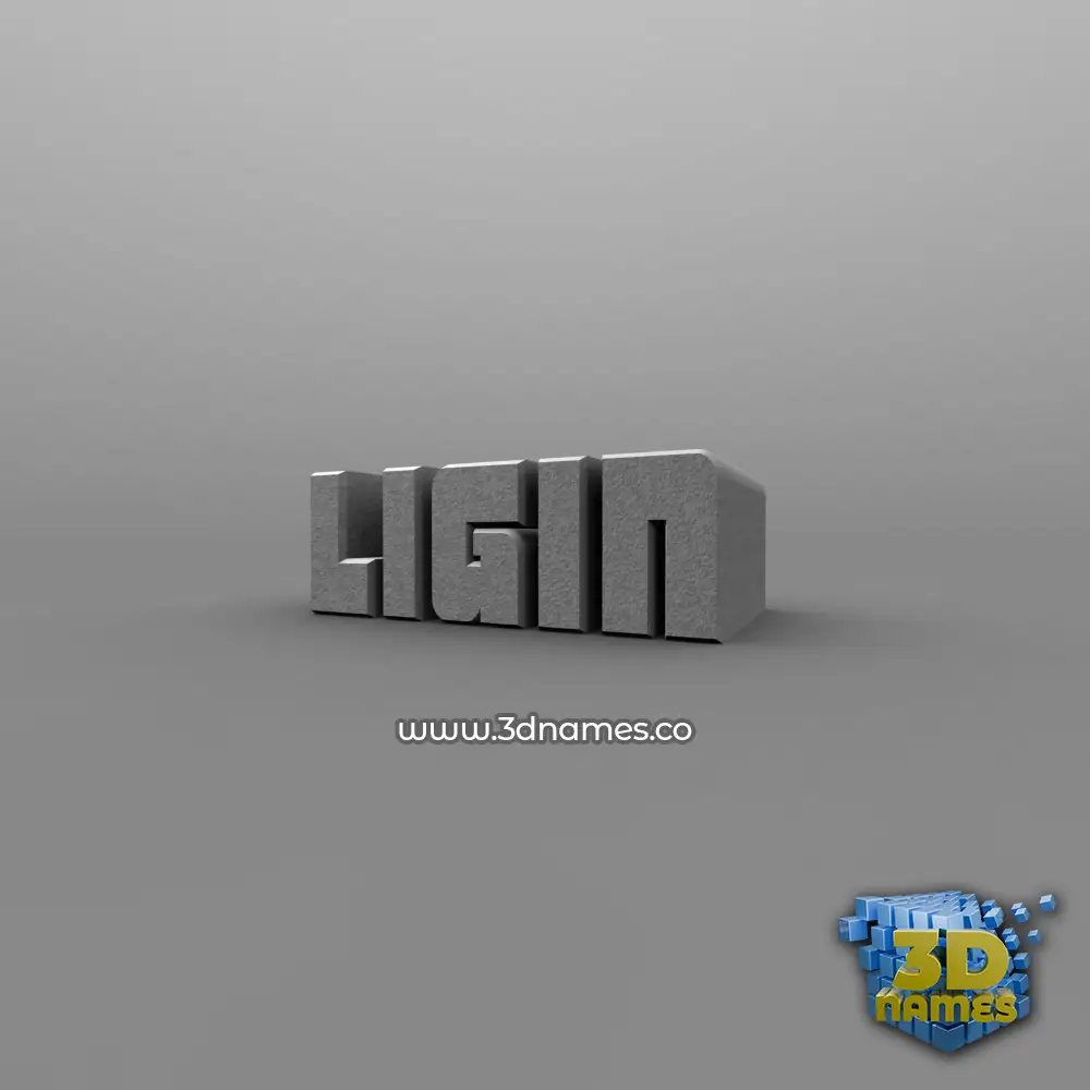 ligin in Solid Grey style - 3D name wallpaper